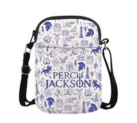 JTOUK Percy - Bolso cruzado inspirado en la película, mitología romana, regalo para olímpicos, regalo de ratón de biblioteca, Percy Cr Eu, 5.91 Inches ×8.27 Inches