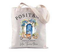 JTOUK Positano - Bolsa de mano italiana de limón fresco, regalo de la costa de Amalfi, regalo de las islas italianas, bolsa de viaje para la compra, Positano Lemon Tote EU, 13.78 inch x 15.75 inch,