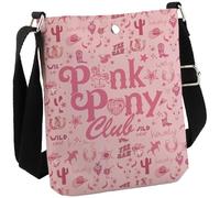 JTOUK Regalo para amantes de la música, letra de canción, merchandising LGBT, orgullo musical, regalo femenino, vaquera, bolsa cruzada rosa, Pink Club Cb Eu, 8.27 Inches ×6.5 Inches × 0.79 Inches