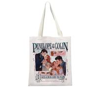 JTOUK Regency - Bolsa de mano inspirada en el programa de televisión, regalo de temporada de Polin, regalo de Penélope Colin Love Story para fanáticos, Penélope & Colin Tote Eu, 13.78 inch x 15.75