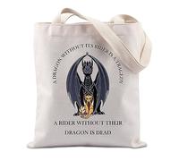 JTOUK Romantasy Fantasy Dragon Without A Rider - Bolsa de mano para lectores, A Dragon Tote Eu, Width: 1 cm, Height: 38 cm, Length (or Depth): 35 cm