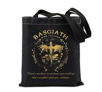 JTOUK Romantasy Fantasy Novela Reader Gift Basgiath War College Tote Bag Bookish Gift para hombres y mujeres, Basgiath Tote EU, 13.78 inch x 14.96 inch, Large