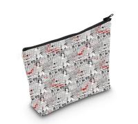 JTOUK True Crime Lover Gift Serial Killer Bolsa de maquillaje True Crime Podcast regalo para mujeres, bolsa de cosméticos de viaje, Caníbal Bag EU, Bolsa de cosméticos con impresión