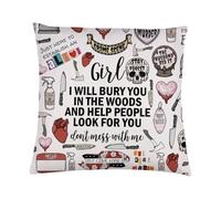 JTOUK True Crime Podcasts Gift Girl I Will Bury You In The Wood True Crime Lover - Funda de almohada (Bury You PC EU)