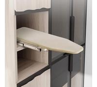 JTPMYFT Esta Tabla de Planchar Plegable for el hogar Cuenta con un Mecanismo de Plegado Push-Pull Incorporado, Que le Permite plegarse y Girar, lo Que la Hace Adecuada for guardarropas.(Khaki)