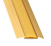 JTPMYFT Perfil de transición de Aluminio for Suelos, rampa de umbral y Perfil de Borde de Puerta; Adecuado for Huecos en el Suelo de Entre 1 y 2 cm; no Apto for Suelos con desniveles.(Gold)