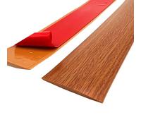 JTPMYFT Perfil de transición for umbral de Suelo, Tira divisoria Plana de Madera autoadhesiva, Utilizada for Puntos de conexión con Huecos de Entre 1 cm y 2 cm.(Teak,5cm)