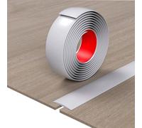 JTPMYFT Perfiles de transición autoadhesivos for Suelos de Vinilo, perfiles separadores Planos for Suelos compuestos, utilizados for unir Huecos(Light Gray Grain,4cm)