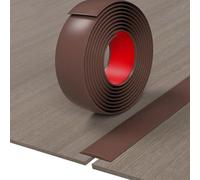 JTPMYFT Perfiles de transición for Suelos de Vinilo, Tiras Autoadhesivas for Suelos, separadores Planos, utilizados for unir Huecos Entre baldosas(Coffee,5cm)