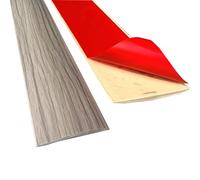 JTPMYFT Perfiles de transición for Suelos, perfiles autoadhesivos for Suelos compuestos, Cubiertas for Juntas de umbral, adecuados for Huecos en el Suelo de Entre 1 y 2 cm.(Grey Wood Grain,4cm)