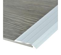 JTPMYFT Perfiles de transición metálicos for Suelos, perfiles de umbral de aleación de Aluminio, Resistentes al Desgaste y duraderos, adecuados for Suelos de Entre 2 y 5 mm de Espesor.(Silver)