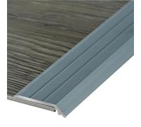 JTPMYFT Perfiles de transición metálicos for Suelos, perfiles de umbral de aleación de Aluminio, Resistentes al Desgaste y duraderos, adecuados for Suelos de Entre 2 y 5 mm de Espesor.(Iron Gray)