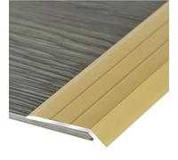 JTPMYFT Perfiles de transición metálicos for Suelos, perfiles de umbral de aleación de Aluminio, Resistentes al Desgaste y duraderos, adecuados for Suelos de Entre 2 y 5 mm de Espesor.(Titanium Gold)