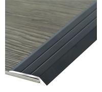 JTPMYFT Perfiles de transición metálicos for Suelos, perfiles de umbral de aleación de Aluminio, Resistentes al Desgaste y duraderos, adecuados for Suelos de Entre 2 y 5 mm de Espesor.(Black)