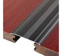 JTPMYFT Tiras de transición for Suelos, Tiras de Aluminio for Suelos, separadores de Planos for Suelos, for unir Huecos, umbrales y baldosas.(Black)