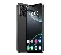 JtQtJ Smartphone 4G, pantalla HD de 6.3 pulgadas, 32 GB ROM (expansión a 256 GB), batería grande de 4500 mAh, cámara dual SIM dual, Android 12.0, compatible con WiFi/Bluetooth/Face ID/GPS/OTG (negro)