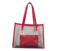 JTQYFI 2pcs/Set Bolso de hombro de PVC transparente para bolso de mujer, viajes de playa y datos de compra, bolsas de viaje transparentes, a