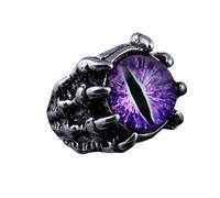 JTQYFI Anillos de festival, huellas de lobo, demonios, forma de ojo, abertura, joyería única, estructura de aleación para fiestas y vida cotidiana, patas de lobo festivas, demonios, apertura de ojos
