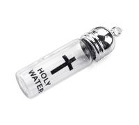 JTQYFI Botella de agua bendita de cristal con tapa, botella de oración, agua bendita, recipiente vacío para ceremonias religiosas y altares domésticos