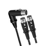 JTQYFI Cable divisor Y de 3 pines, 2 hembras, 3 pines a hembra, combinador de micrófono, cable Y, cable adaptador de micrófono simétrico para micrófono mezclador divisor