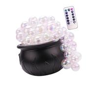JTQYFI Caldero de bruja de Halloween con 8 modos de luz dinámica y mando a distancia para decoración de fiestas, caldero de bruja LED