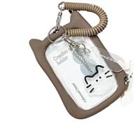 JTQYFI Clear Bus Card Sleeves Katzen Ohrfotokartenhalter Schlüsselbund Anhänger Abdeckung Hülle Schutzhülsen Katzen Kopfhörer Busskkarten Ärmelschlüsselkettenanhänger Kreditkartenabdeckung