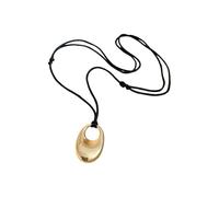 JTQYFI Collar de cuerda de cuero ajustable de moda, moderno colgante de círculo Kirsite, accesorio informal a formal, elegante joyería Kirsite, Einheitsgröße, como se describe, como se describe