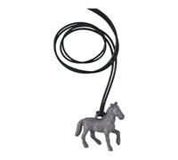 JTQYFI Collar de piel con colgante de caballo acrílico colorido para una cadena de la suerte elegante y moderna para el día a día, m, como se describe, como se describe