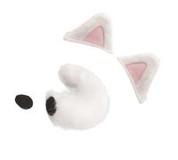JTQYFI Contemporary Furry Plush Cats Ears and Tail Helmet Decorations Perfect for Costume Parties and Rides Helmet Cosplay Accessories