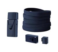 JTQYFI Cordones elásticos con hebillas Clip 8 mm de ancho 100 cm de largo Cordones de encaje para hombres mujeres adolescentes niños zapatos elásticos para adultos y adultos, azul marino, Talla única