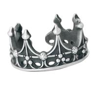 JTQYFI Coronas prácticas, anillos abiertos, estilos vintage, tamaño ajustable, joyería de aleación, accesorios para trajes de moda, anillos de pareja