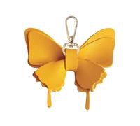 JTQYFI Elegante llavero de mariposa de cuero PU colgante de bolso de moda monederos accesorio más ligero para señoras monederos decoraciones, amarillo