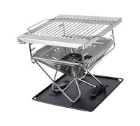 JTQYFI Estufa de leña portátil y plegable, diseño pequeño para instalaciones de camping fáciles, combustión eficiente y resistencia al viento, estufa de cocción