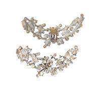 JTQYFI Hebillas de zapatos brillantes, clip de tacón alto, fácil instalación para mujer, zapatos de boda, decoración, clip para zapatos, talla única