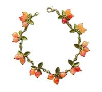JTQYFI Pulsera de cuentas de hojas coreanas Vintage Forest Plant Series Pulseras Moda Hojas Perlas Brazaletes para Mujeres Adolescentes Niñas Pulsera Cereza, talla única, como se describe