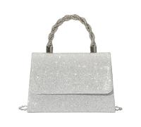 JTQYFI Sofisticado bolso de noche, diseño ligero, bolso de hombro, correa de cadena extraíble, compañero de fiesta de cóctel, bolso de lujo, plata