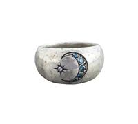 JTQYFI Y anillos de luna, joyería resistente al agua, cómoda, elegante, circonita, adecuado para mujeres y parejas, estilo retro, como se describe