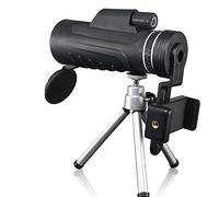 JTRHD Telescopio Monocular de Observación de Aves Monoculares de la Visión Nocturna Cámara Móvil Mini Portátil Al Outdoor High Power HD 40x60 Impermeable a Prueba de Niebla (Color : Black, Size : M)