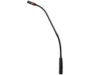 JTS GM-5212L Electret - Micrófono de Cuello de Cisne con LED y supercardioide para conferencias, conferencias y Otras transmisiones de Voz, Color Negro