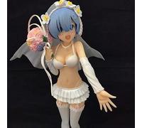 jtsgwop Figura de anime Girl de 23 cm, animé Re:Life in A Different World from Zero Rem Re Zero Rem, vestido de novia, figura de acción de PVC, estatua de modelo coleccionable, muñeca para adultos