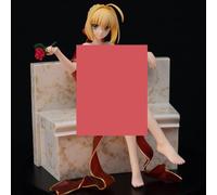 jtsgwop Figura de anime Girl jtsgwopEdition Ecchi Figura extraíble Anime Fate Stay Night Extra Red Saber Nero Claudio César sentado traje de baño para niñas, figura de acción de PVC, estatua de muñeca