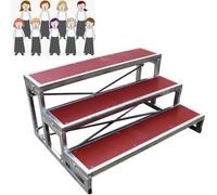 JTSMJQIE Choral Risers Steps - Plataforma de escenario para escuelas e iglesias, pie de varios niveles para cantar, podio de fotos de grupo, soporte de atril de premio