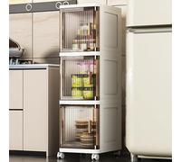 JTSMJQIE Portaoggetti Gap Con Ruote - Carrello Salvaspazio per Bagno Cucina e Soggiorni Multifunzionale per Camera da Letto Design Compatto e Pratico