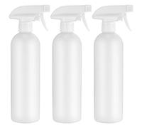 Jttxiu 3 Piezas Botellas de Spray Vacías Plástico, 500 ml Pulverizador de Bruma Fina, Botella Pulverizador Niebla Rellenables para Agua, Plantas (Blanco)