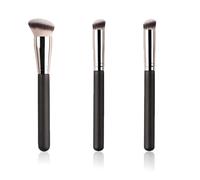 JTUYPT 3 Pcs Brocha Maquillaje Fluido Makeup Brushes para Bases Cremosas Polvo o Líquidas Brocha Base Maquillaje Profesional Pinceles Maquillaje para Fundación Sonrojo Ocultadora Polvo Líquido Crema