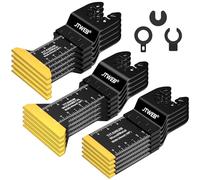 JTWEB 15 PIEZAS Cuchillas de sierra oscilantes de titanio, cuchillas oscilantes para herramientas multiherramienta, cuchilla de corte de metal para clavos de madera, tornillos, plástico, kits de