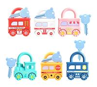 JTWEB 6 PCS Lock and Key Toy para niños para niños que coinciden y contaban a los niños Juguetes de aprendizaje temprano Montessori Llaves Keys Toy Toy Educational Toys para edades de 2 a 5 niños y ni