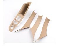 JTWMTY Embellecedor Panel Manija Interior Puerta Coche Pegatinas Protectoras Interiores Para BMW Serie 5 F10 2011-2017 LHD(Belge 4pcs10)