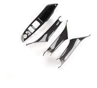 JTWMTY Embellecedor Panel Manija Interior Puerta Coche Pegatinas Protectoras Interiores Para BMW Serie 5 F10 2011-2017 LHD(Carbon 4pcs7)
