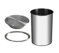 JTWWDM Conjunto Cubo Basura Empotrado Oculto para Encimera, Cubo de Basura Redondo de 3 Piezas de Acero Inoxidable 304, Conducto de Residuos Moderno Integrado para Baño Cocina y Hogar,9L